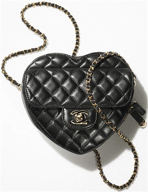 chanel black heart|chanel heart bags.